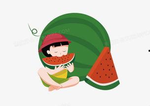 吃瓜卡通图,趣味解读生活百态